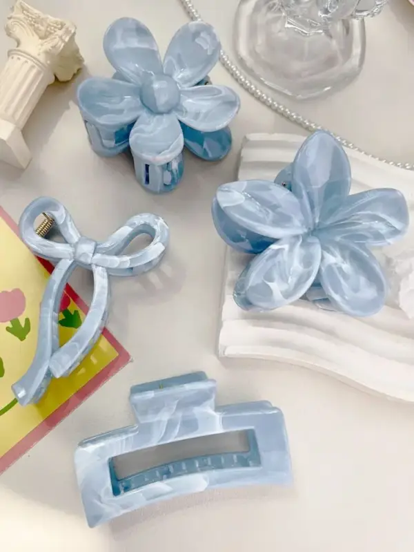 Haarklammern Damen mit Blüten-, Schleifen- und Rechteckform – Bild 5