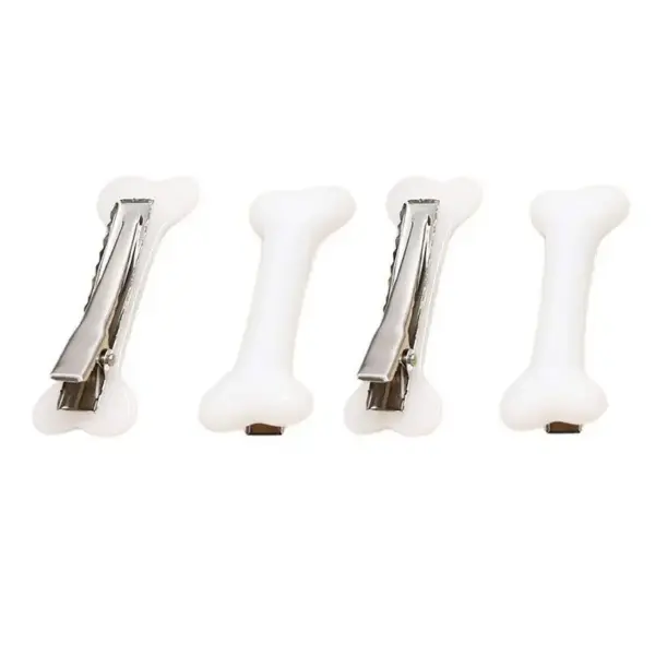 Haarspange in Knochenform Damen, glänzend mit Clip