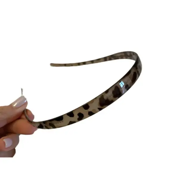 Haarreif Damen schmal in Schildpatt-Optik mit Leopardenmuster – Bild 5