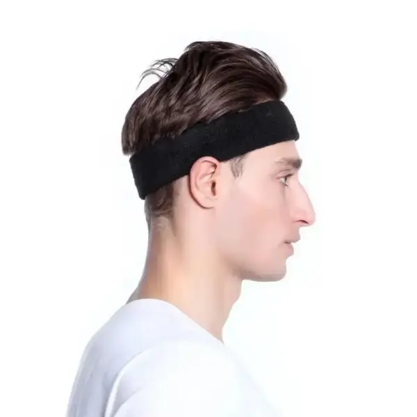 Haarband für Sport in Frottee-Optik, breit und flach – Bild 3