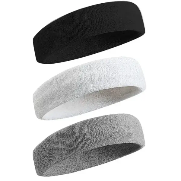 Haarband für Sport in Frottee-Optik, breit und flach – Bild 4
