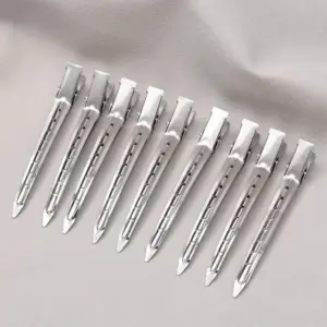 Silberne Haarspange, Entenschnabel-Clip – Silber