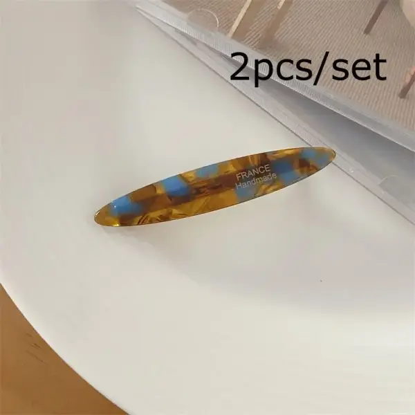 Haarspange Damen oval, schmal aus Acetat, durchbrochen – Bild 6