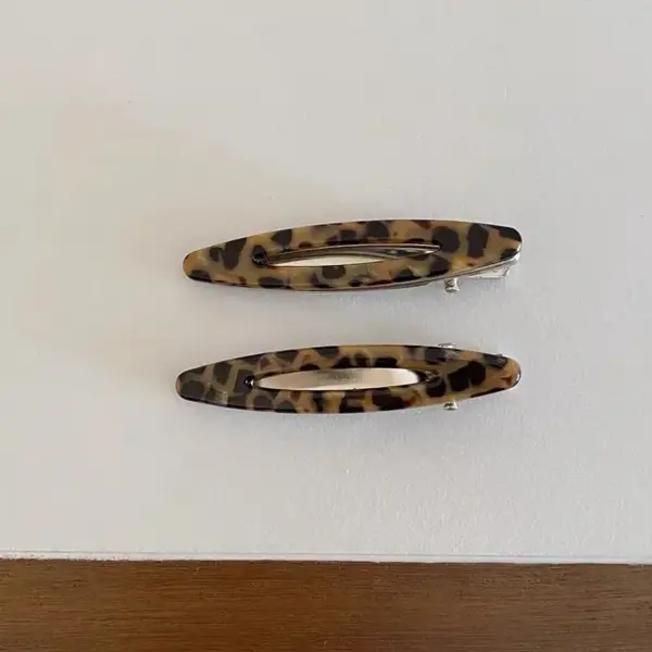 Haarspange Damen oval, schmal aus Acetat, durchbrochen – Bild 7
