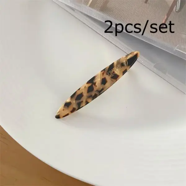 Haarspange Damen oval, schmal aus Acetat, durchbrochen – Bild 8