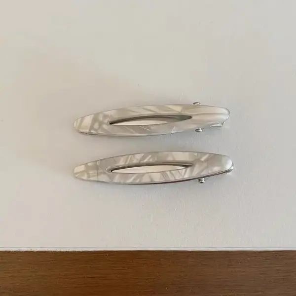 Haarspange Damen oval, schmal aus Acetat, durchbrochen – Bild 11