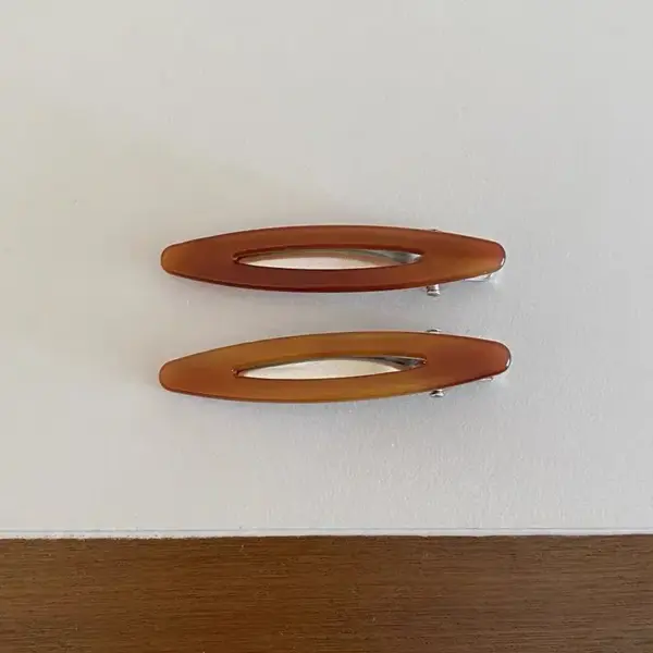 Haarspange Damen oval, schmal aus Acetat, durchbrochen – Bild 13