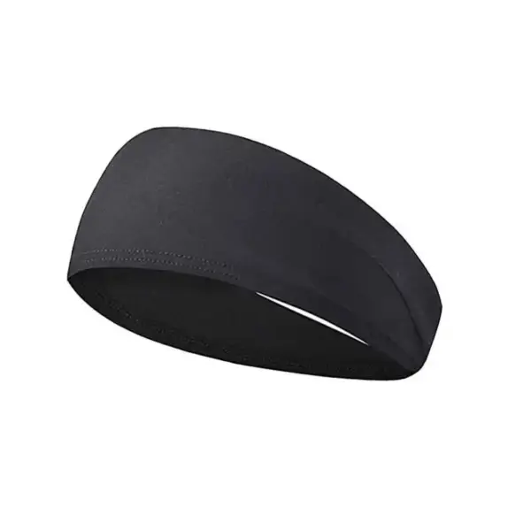 Sport Haarband breit, einfarbig, glattes Stoffband – Bild 4