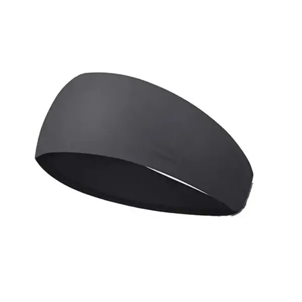 Sport Haarband breit, einfarbig, glattes Stoffband – Bild 3