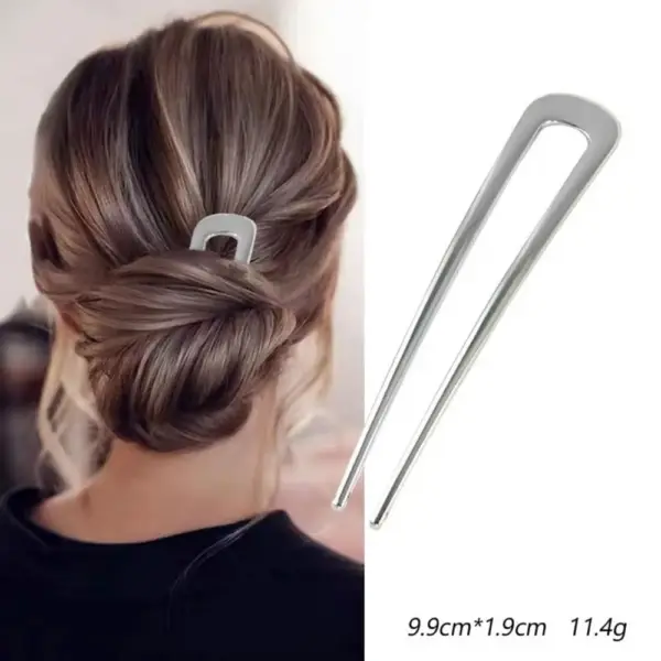 Haarnadel U-Form Damen in Gold mit schimmernder Einlage – Bild 10